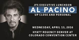 Tickets on Sale Now for JFS Executive Luncheon with Al Pacino