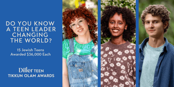 Jewish Teen Leadership Award: Applications and Nominations Are Open