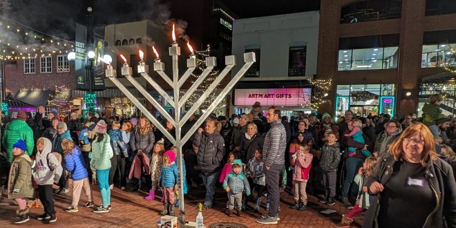 Fifth Night Proves Magic for Pearl St. Menorah Lighting