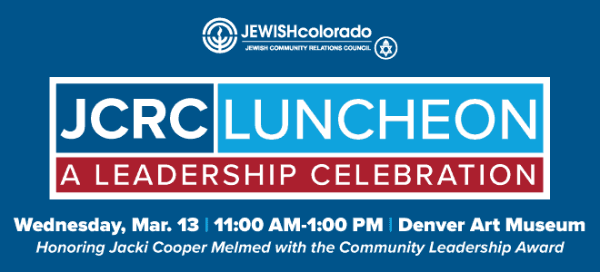 JEWISHcolorado’s JCRC to Honor Jacki Cooper Melmed at Annual Luncheon