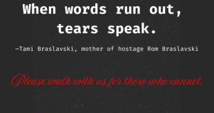 Walk for the Hostages Sunday on Day 674