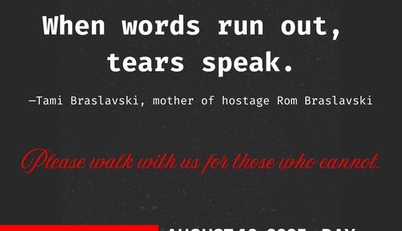 Walk for the Hostages Sunday on Day 674